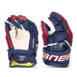 Bauer Supreme Matrix Intermediate Hockey Gloves -Outlet Hockey Store bauer gloves bauer supreme matrix intermediate hockey gloves navy red white 12 30597280956482