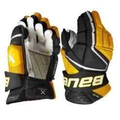 Bauer Vapor Hyperlite Intermediate Hockey Gloves -Outlet Hockey Store bauer gloves bauer vapor hyperlite intermediate hockey gloves black gold 12 29160529690690