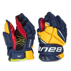 Bauer Vapor X2.9 Junior Hockey Gloves -Outlet Hockey Store bauer gloves bauer vapor x2 9 junior hockey gloves navy gold 10 28743799046210