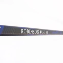 Bauer Supreme NHL Custom Senior Goalie Stick - Mike Robinson -Outlet Hockey Store bauer goalie sticks bauer supreme nhl custom senior goalie stick mike robinson silver blue p31 l 24 5 28904387674178