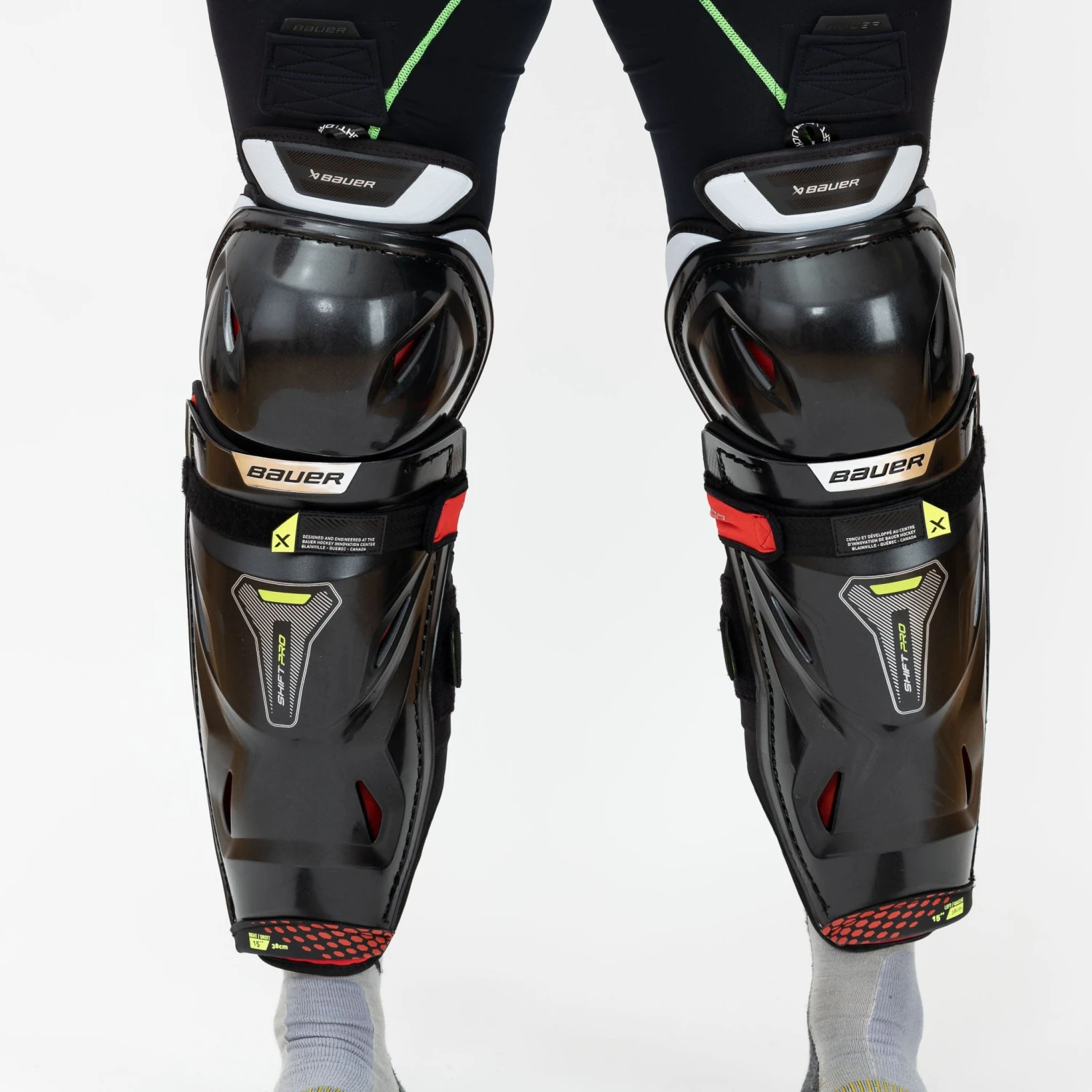 Bauer Vapor Shift Pro Intermediate Hockey Shin Guards 4 Bauer Vapor Shift Pro Intermediate Hockey Shin Guards - Image 2
