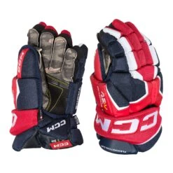 CCM Tacks AS-V Pro Junior Hockey Gloves -Outlet Hockey Store ccm gloves ccm tacks as v pro junior hockey gloves navy red white 11 29355719688258