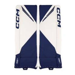 CCM Axis 2.5 Junior Goalie Leg Pads -Outlet Hockey Store ccm leg pads ccm axis 2 5 junior goalie leg pads white white navy navy 26 1 29359067430978