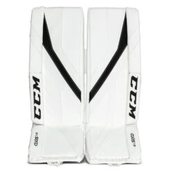 CCM Axis A1.5 Junior Goalie Leg Pads - Source Exclusive -Outlet Hockey Store ccm leg pads ccm axis a1 5 junior goalie leg pads source exclusive white white black black 26 1 30347148656706