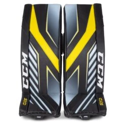 CCM Axis Senior Goalie Leg Pads -Outlet Hockey Store ccm leg pads ccm axis senior goalie leg pads black yellow 34 1 28744295219266