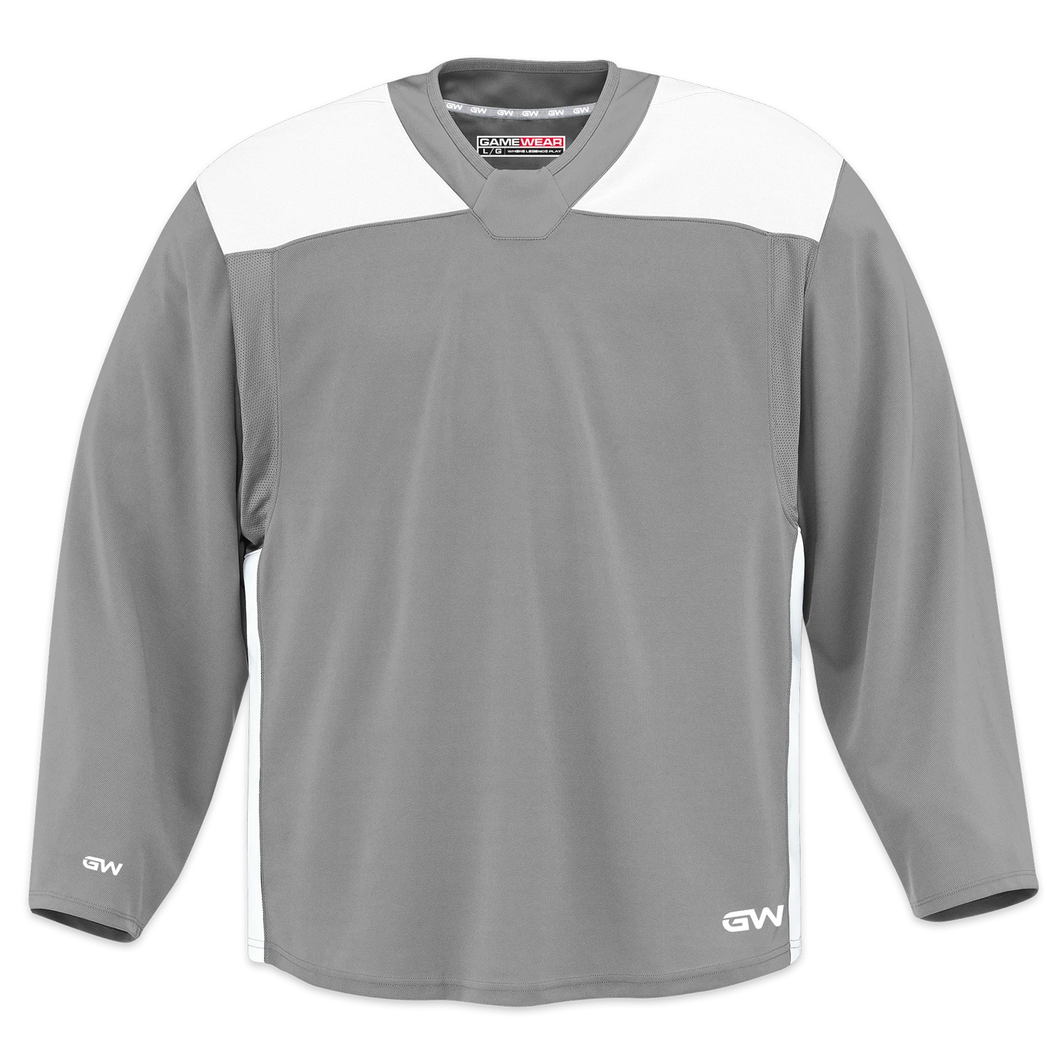 GameWear GW6500 ProLite Series Senior Hockey Practice Jersey - Grey / White 3 GameWear GW6500 ProLite Series Senior Hockey Practice Jersey - Grey / White