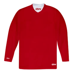 GameWear GW7500 ProLite Series Reversible Senior Hockey Practice Jersey - Red / White