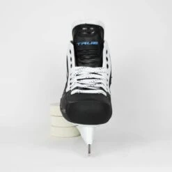 TRUE Senior Two Piece Goalie Skates - Pro Stock - White Side - Size 7 -Outlet Hockey Store true goalie skates true senior two piece goalie skates pro stock white side size 7 7 15186435276866