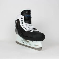 TRUE Senior Two Piece Goalie Skates - Pro Stock - White Side - Size 7 -Outlet Hockey Store true goalie skates true senior two piece goalie skates pro stock white side size 7 7 15186435342402
