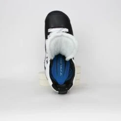 TRUE Senior Two Piece Goalie Skates - Pro Stock - White Side - Size 7 -Outlet Hockey Store true goalie skates true senior two piece goalie skates pro stock white side size 7 7 15186435440706